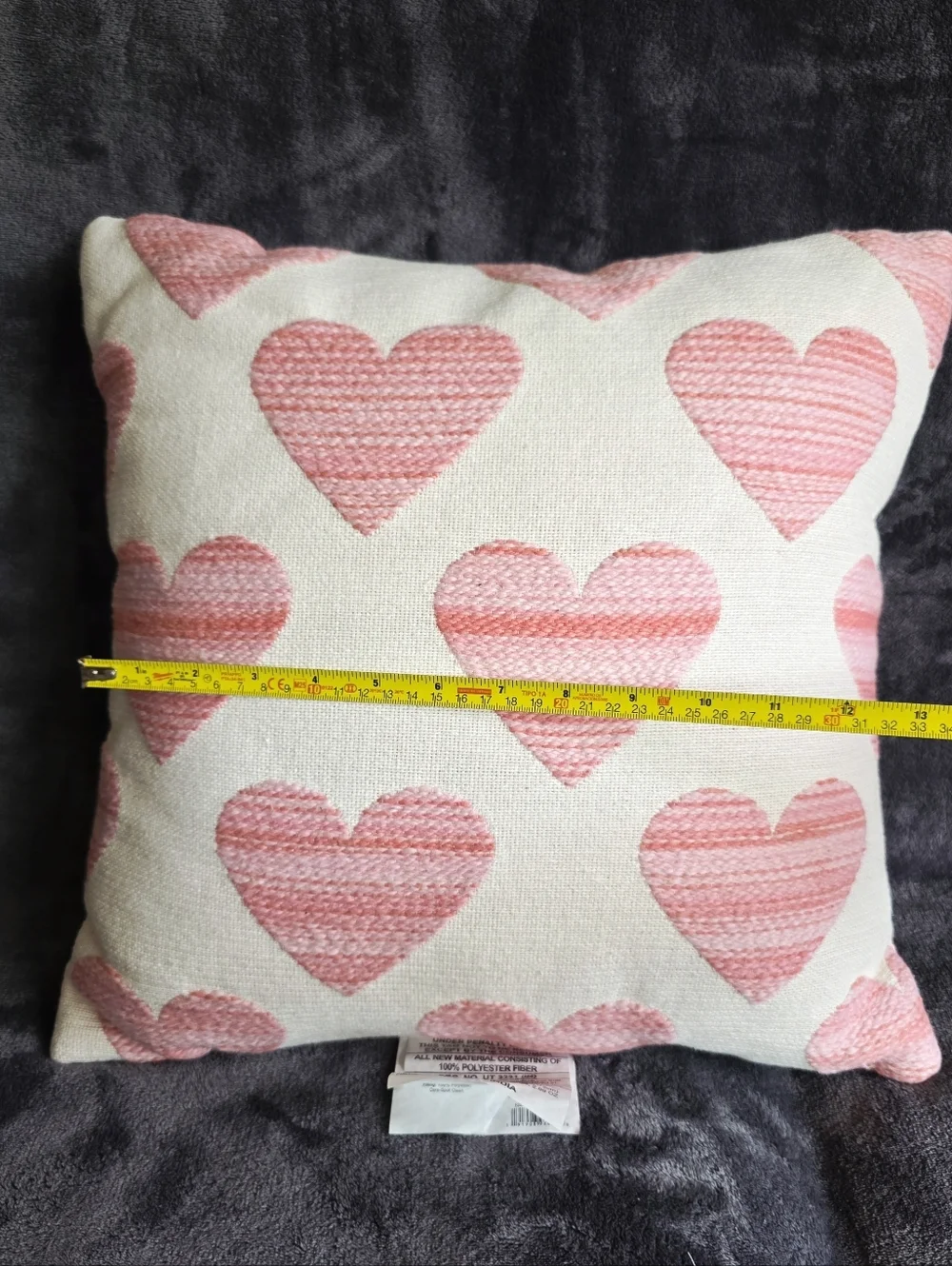 New Target Threshold Valentines Day Hearts Pink & White Decorative Throw Pillow